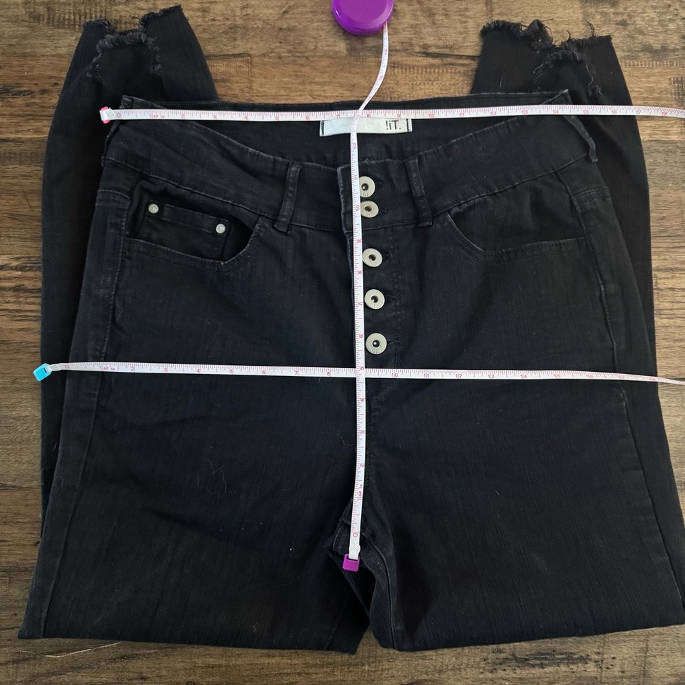 EUC !it Jeans Button Front Black Jeans - Picture 10 of 11